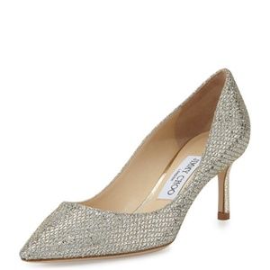 Jimmy Choo Romy 60 mm Metallic Champagne Pump